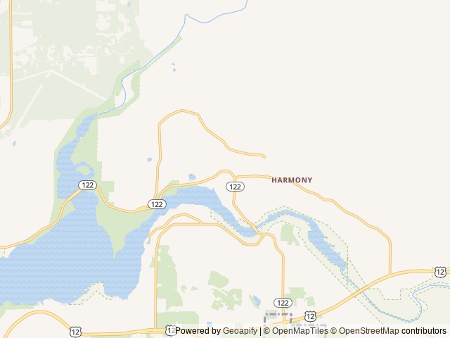 Map of Harmony Lakeside RV Park location at Silver Creek, WA, United States