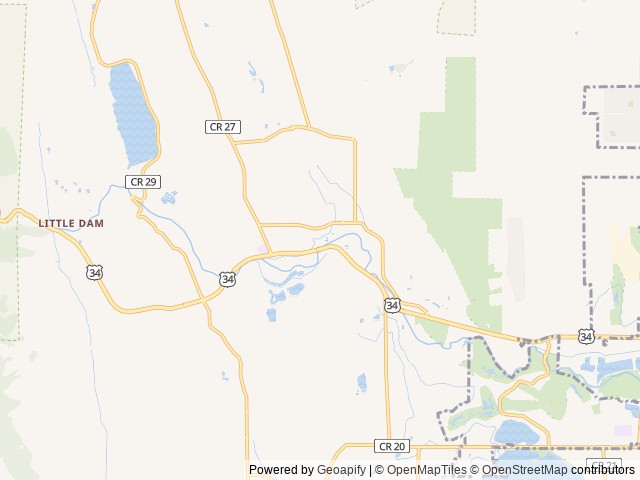 Map of Fireside Cabins and RV Park location at Loveland, CO, United States