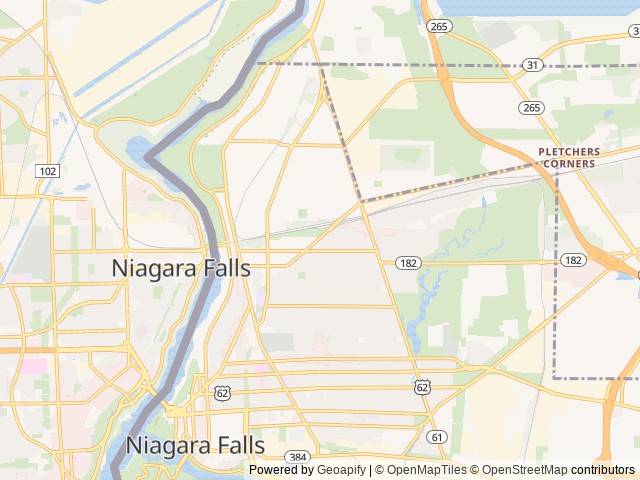 Map for 2025 Hurricane 34J near Niagara Falls, NY