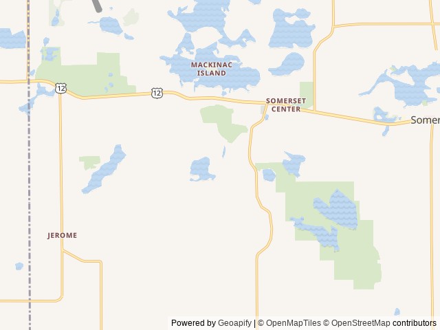 Map of Somerset Beach Campground location at Jerome, MI, United States