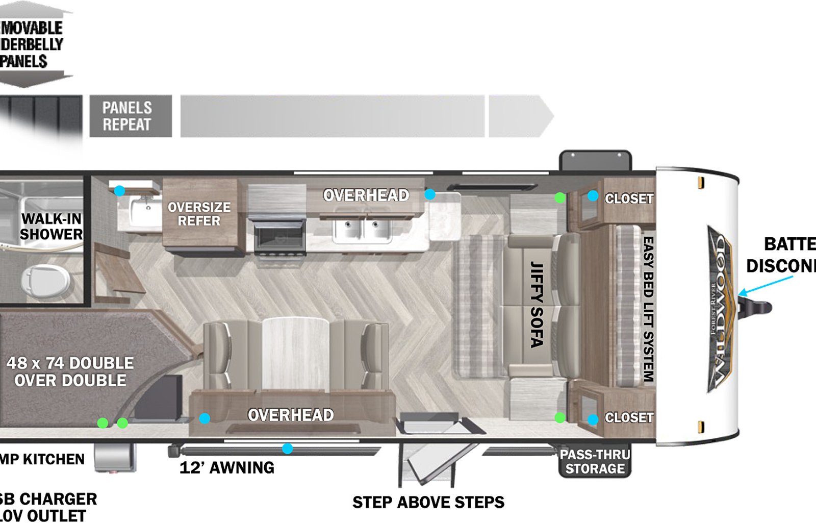 2021 Forest River RV Wildwood X-Lite 19DBXL
