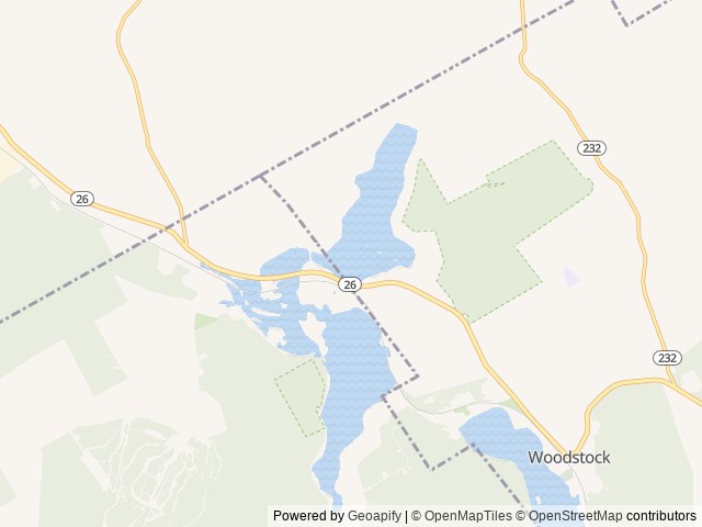 Map of Littlefield Beaches Campground location at Bethel, ME, United States