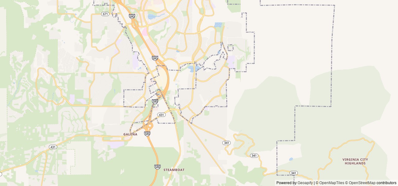 Map for Little Burt near Reno, CA
