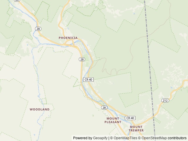 Map of Sleepy Hollow Campground - Phoenicia location at Phoenicia, NY, United States