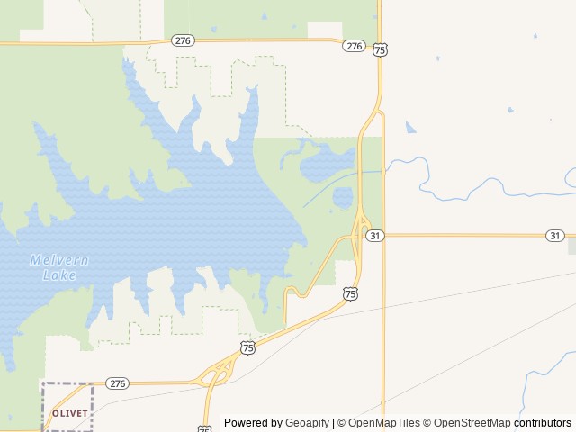 Map of Outlet(Melvern) location at Melvern, KS, United States