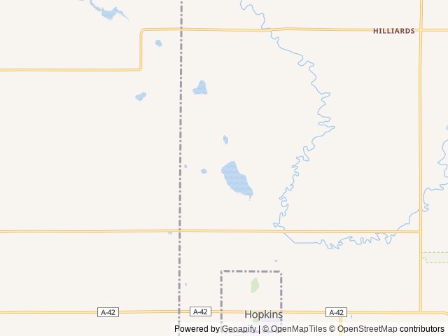 Map of East Lake Camping location at Hopkins, MI, United States