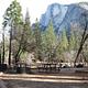Lower Pines Campsite with Half Dome in the background