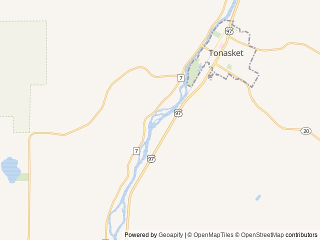 Map of Tonasket RV Sites location at Tonasket, WA, United States