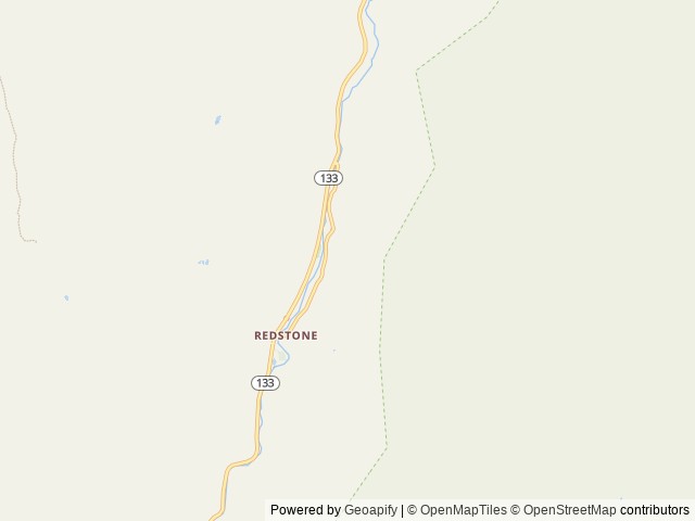 Map of Redstone location at Carbondale, CO, United States