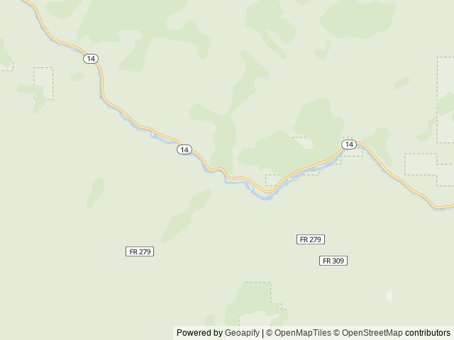 Map of South Fork Group Site 5 - Nez Perce Nf (ID) location at Grangeville, ID, United States