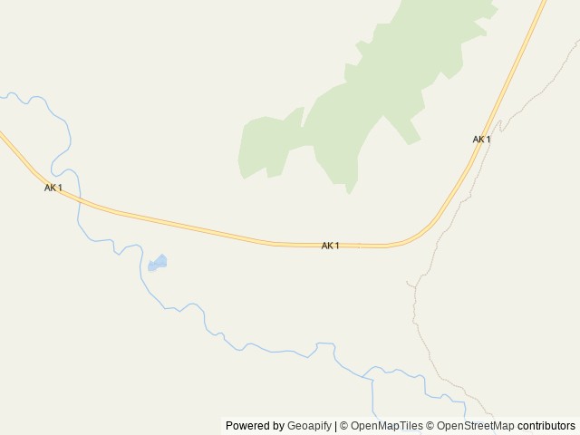 Map of Granite Creek location at Girdwood, AK, United States