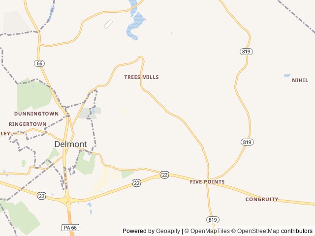 Map for 2024 Keystone RV Springdale 2450RB near Greensburg, PA