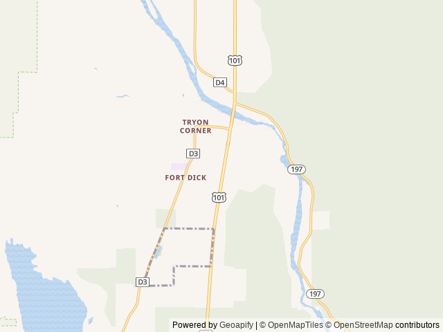 Map of Ramblin’ Redwoods Campground & RV Park location at Crescent City, CA, United States