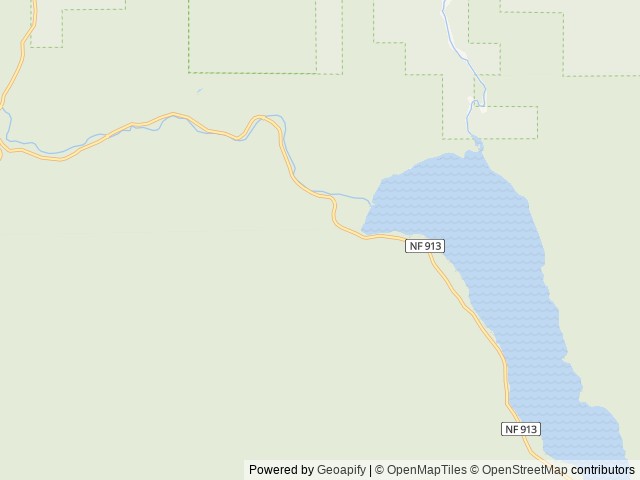 Map of Tally Lake Campground location at Whitefish, MT, United States
