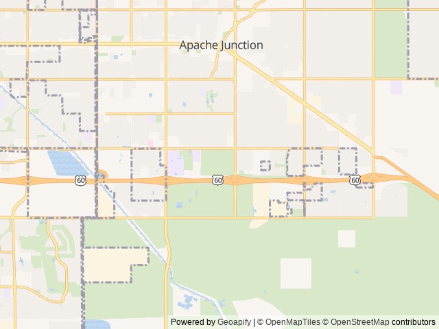 Map of Countryside RV Resort location at Apache Junction, AZ, United States