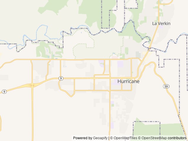 Map of WillowWind RV Park location at Hurricane, UT, United States