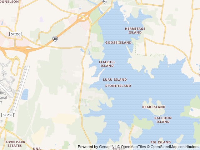 Map of Elm Hill RV Resort location at Nashville, TN, United States