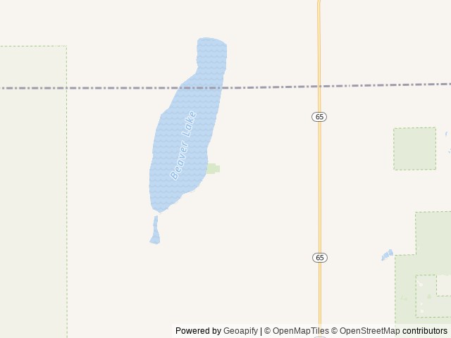Map of Beaver Lake Park location at Lachine, MI, United States