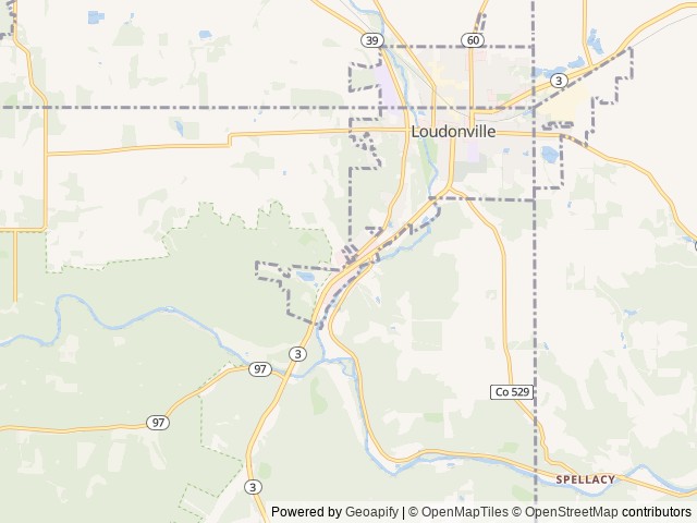 Map of Mohican Adventures location at Loudonville, OH, United States