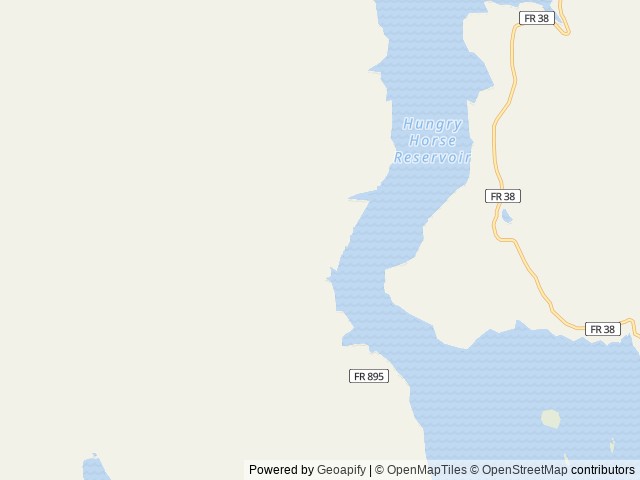 Map of Anna Creek Cabin location at Hungry Horse, MT, United States