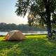 Campsite overlooking the river
