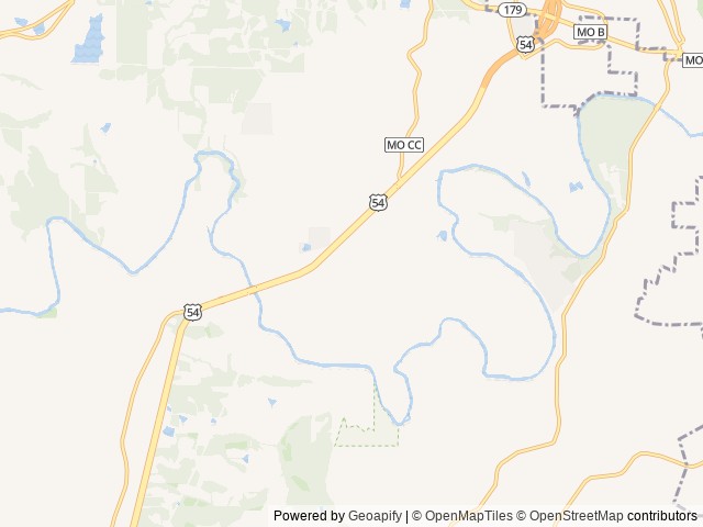 Map for 2017 Forest River RV Vengeance 23FB13 near Jefferson City, MO