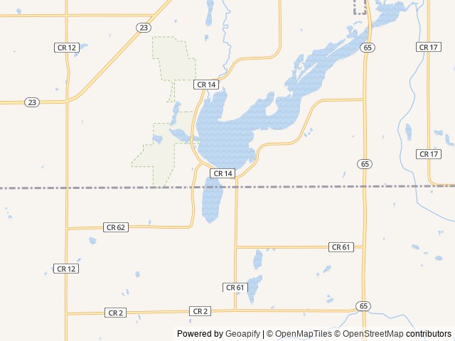 Map of Fish Lake Resort and Campground location at Mora, MN, United States