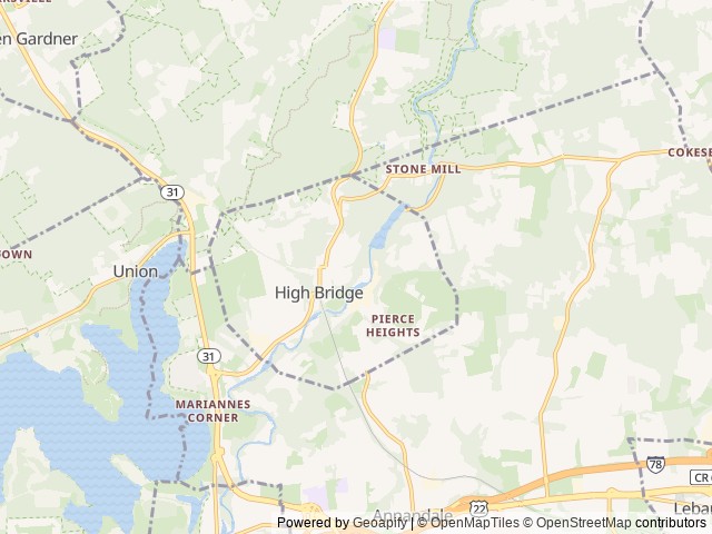 Map for "Faith" the 2022 Jayco Jayflight SLX264BH near High Bridge, NJ