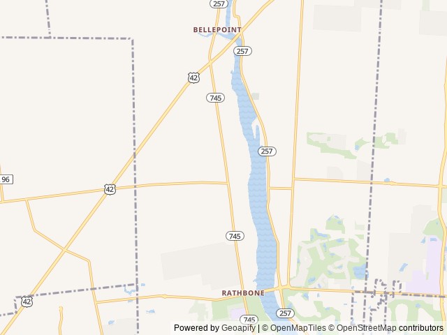 Map for Betty's Bunkhouse!  2021 Gulf Stream Ameri-Lite near Delaware, OH