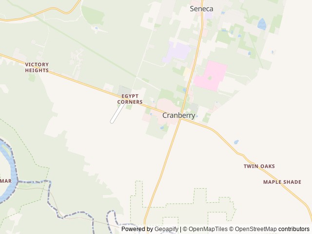 Map for The Rolling Retreat near Cranberry, PA