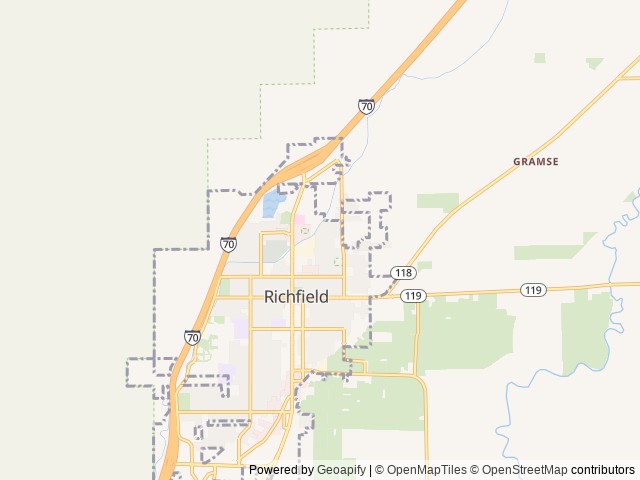 Map for Family Friendly RV near Richfield, UT