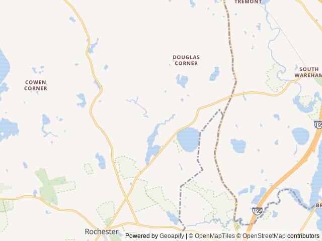 Map of Gateway to Cape Cod RV Campground location at Rochester, MA, United States