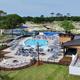 Aerial/drone view showing the RV resort area, pool complex, pathways and surrounding campground layout — good overview of on-site facilities (file labelled 'rv resort drone view' on the Gulf State Park page).
