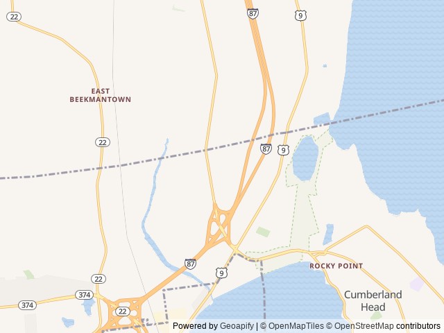 Map of Shady Oaks Camping Resort location at Plattsburgh, NY, United States