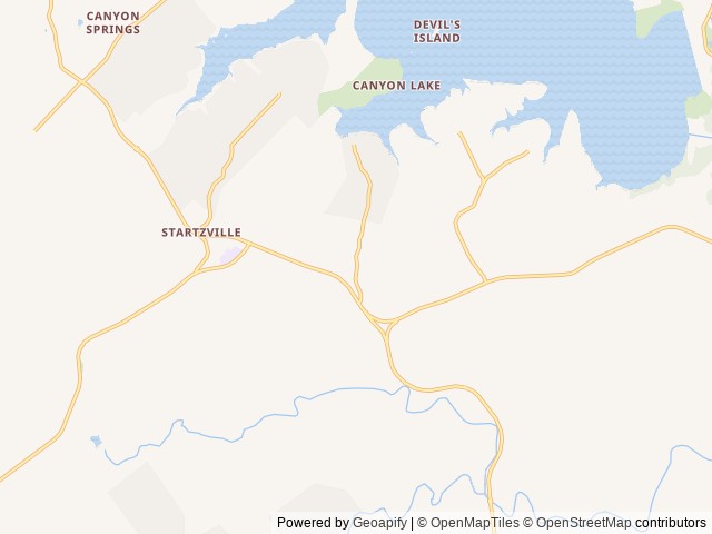 Map of B2 HIDEAWAY location at Spring Branch, TX, United States