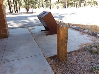 San Antonio Campground Water Sources and Trash Canisters on Site