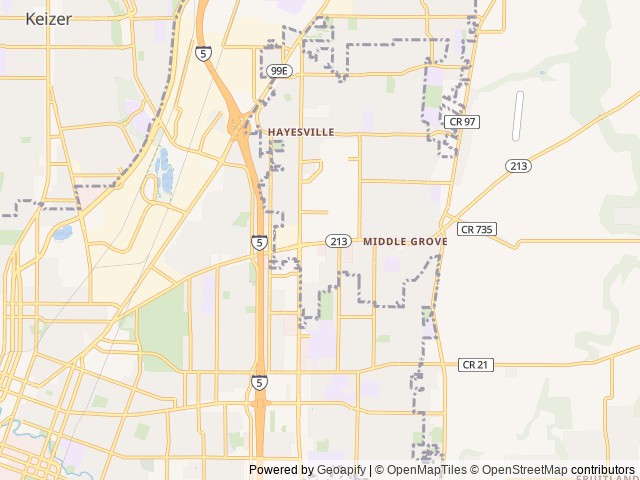 Map of Phoenix RV Park & Storage location at Salem, OR, United States