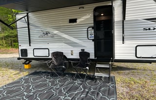 Cute little Murphy bed and bunk house