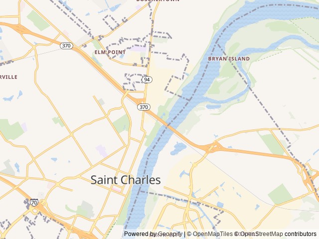 Map of Sundermeier RV Park & Conference Center location at Saint Charles, MO, United States