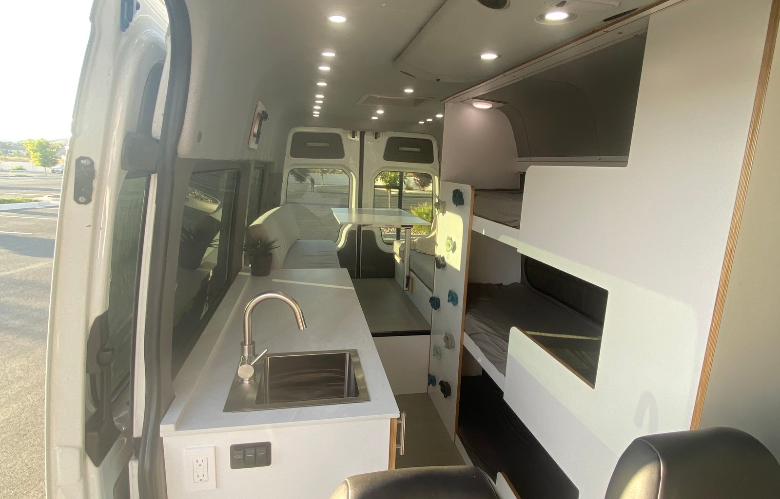 Family Size Mercedes-Benz Sprinter w/ Rock Wall