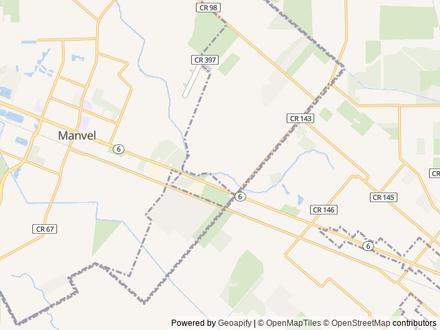 Map of Howdy Y'all RV Resort location at Manvel, TX, United States