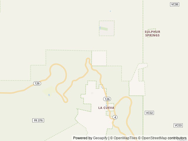 Map of San Antonio Campground location at Jemez Springs, NM, United States