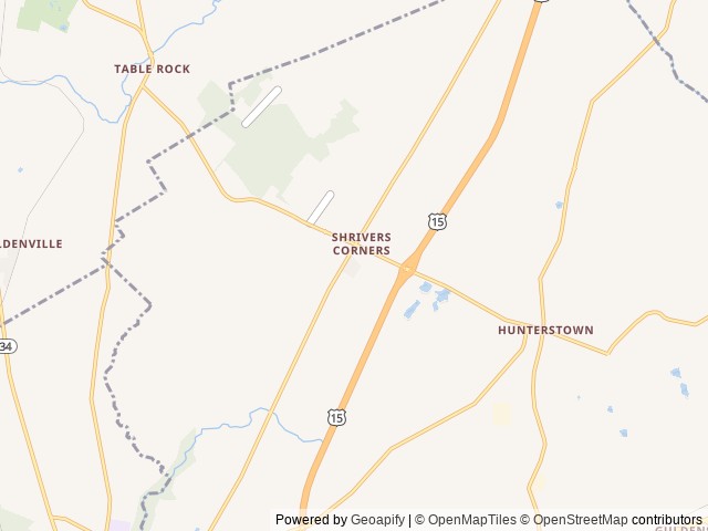 Map for Coleman’s Cozy Camper near Gettysburg, PA