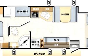 Group-Friendly Jayco Greyhawk Bunk Floorplan