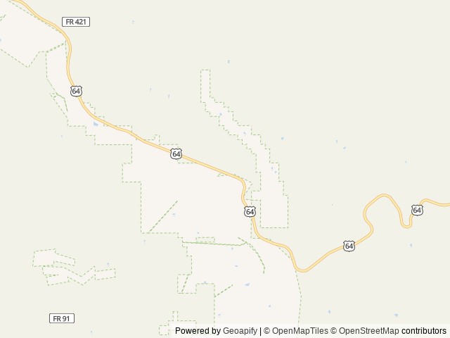 Map of New Mexico Glamping Tipis location at Tres Piedras, NM, United States