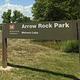 Entrance sign to Arrow Rock Park