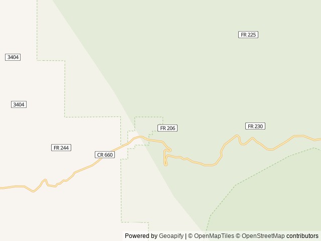 Map of French Creek Campground (WY) location at Saratoga, WY, United States