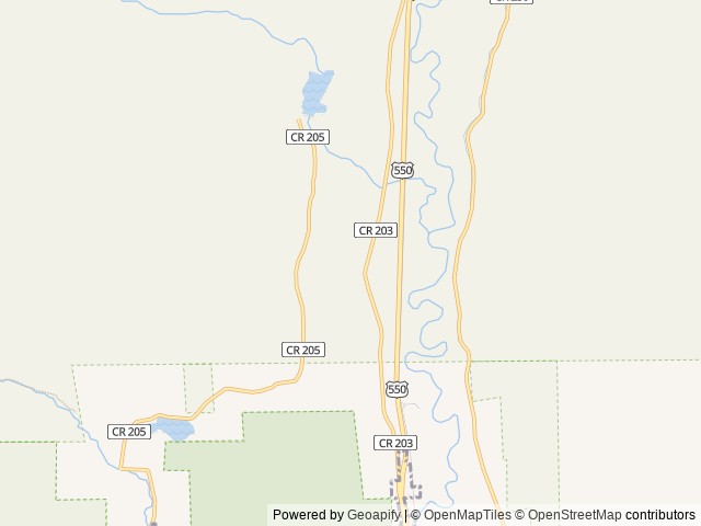 Map of Alpen Rose RV Park location at Durango, CO, United States