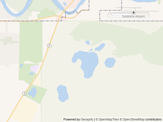 Map of Kenai National Wildlife Refuge Cabins location at Soldotna, AK, United States