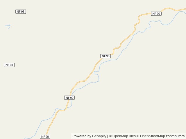 Map of Lower Falls Campground location at Trout Lake, WA, United States